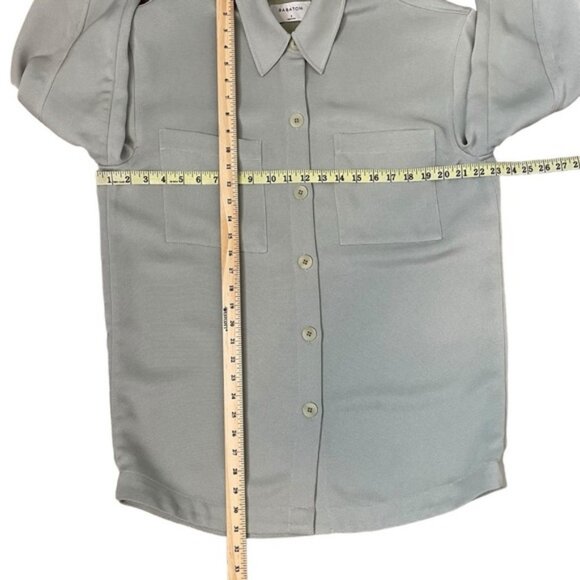 Aritzia Babaton light mint green oversized button down collared jacket size S - Picture 4 of 9